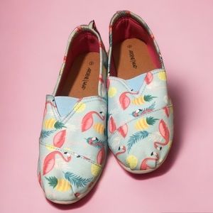 Flamingo & Pineapple Motif light weight canvas shoes Size 9